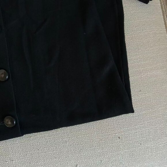 ✨ SALE Sezane Ava Mini Dress XSmall Black Noir Knit Button Front Stretch - Picture 7 of 8